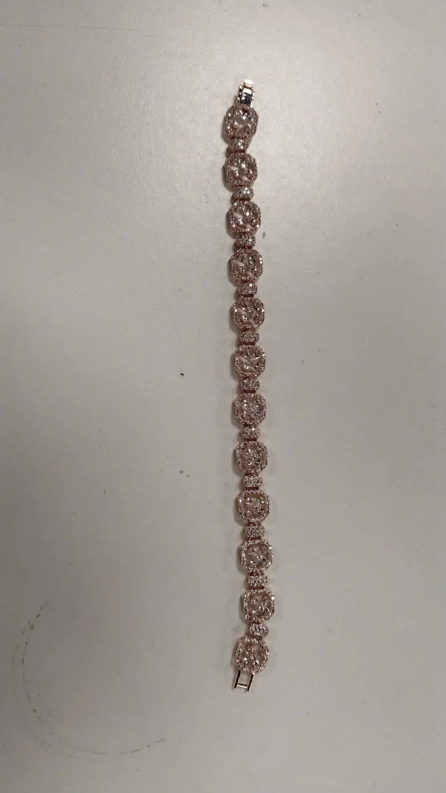 Cubic Zirconia Stone Studded Brass Tennis Bracelet