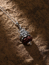 Five Mukhi Rudraksha Goddess Lakshmi Sterling Silver Pendant