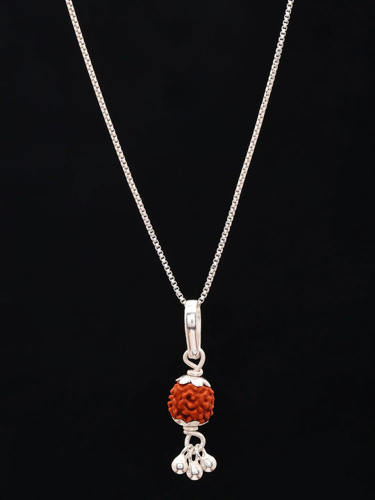 Five Mukhi Rudraksha Sterling Silver Pendant