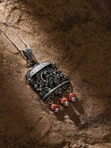 Fluting Krishna Karungali Rudraksha Sterling Silver Pendant