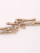 Thunderbolt Motif Antique Brass Brooch