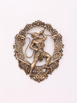 Hanuman Blowing the Shankha Brass Brooch