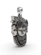Trimukhi Shrinathji Sterling Silver Pendant
