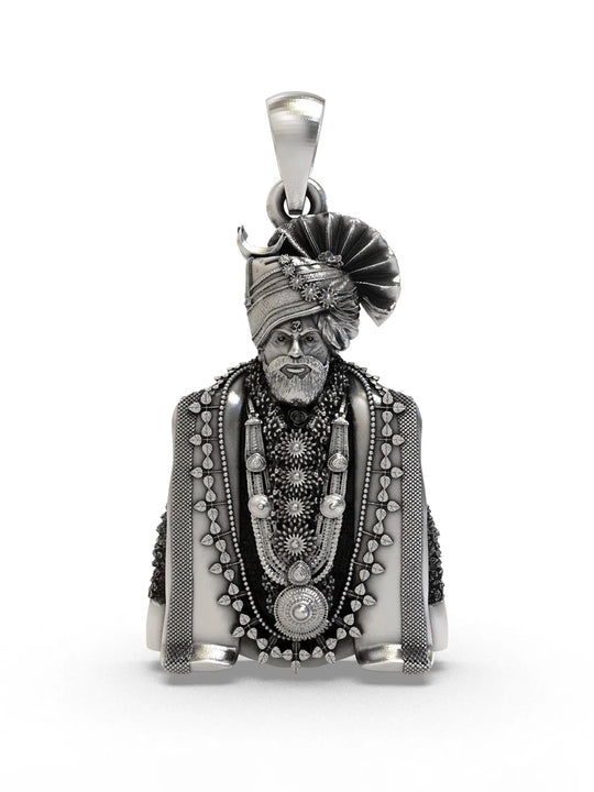 Shri Shankar Maharaj Sterling Silver Pendant