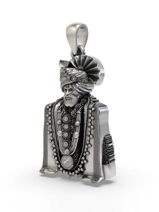 Shri Shankar Maharaj Sterling Silver Pendant