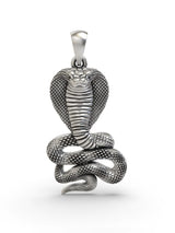 Serpent Motif Sterling Silver Pendant