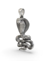 Serpent Motif Sterling Silver Pendant