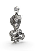 Serpent Motif Sterling Silver Pendant