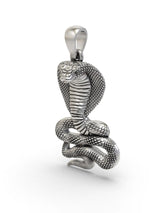 Serpent Motif Sterling Silver Pendant