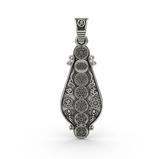 Seven Chakra Sterling Silver Pendant