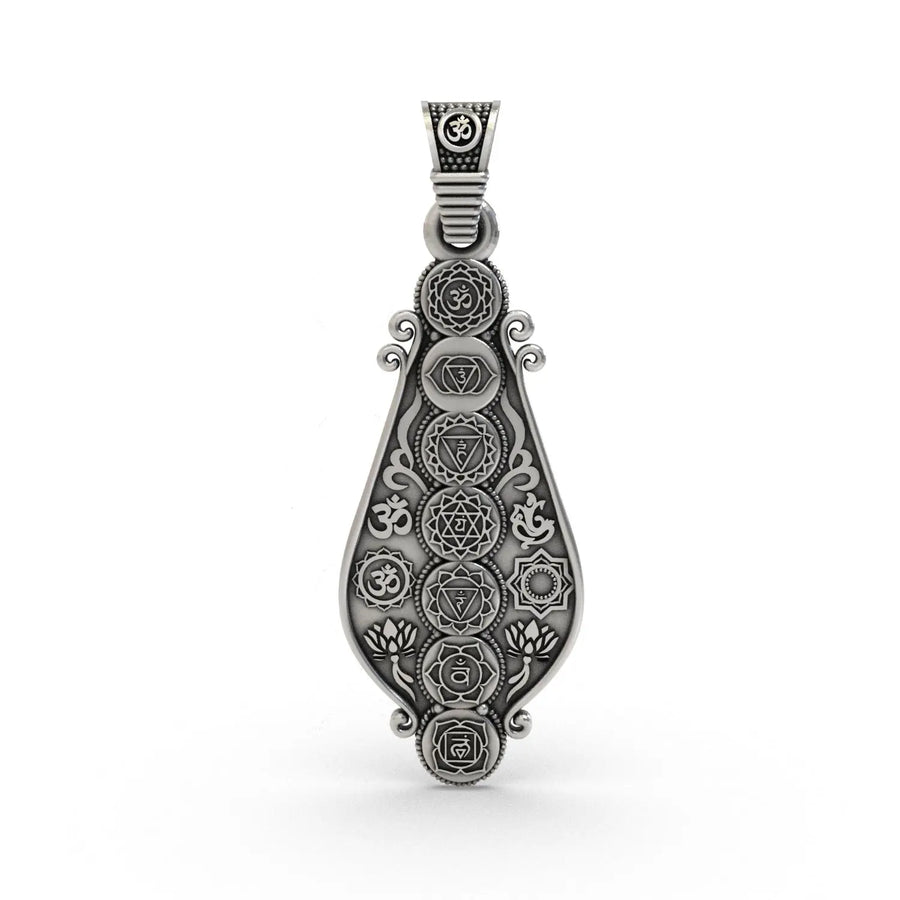 Seven Chakra Sterling Silver Pendant