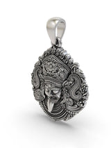 Goddess Kali Face Sterling Silver Pendant