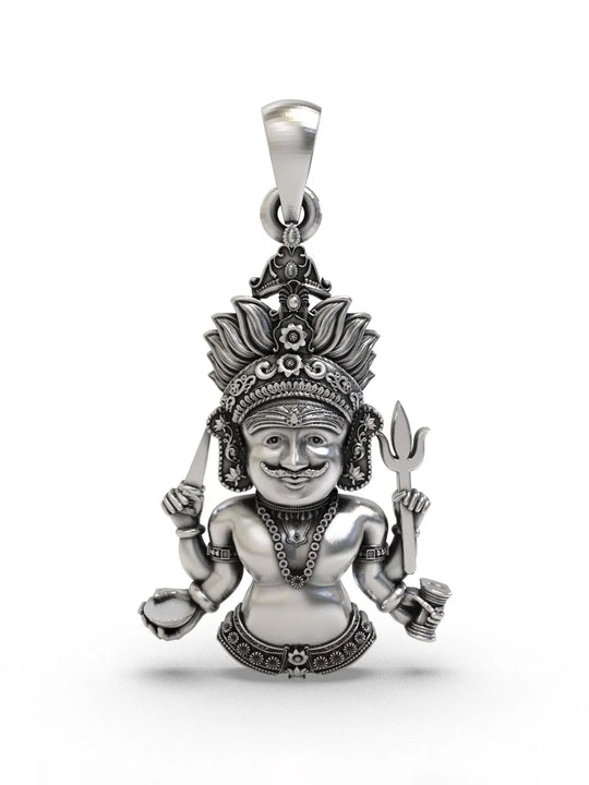 Nakoda Bhairav Sterling Silver Pendant