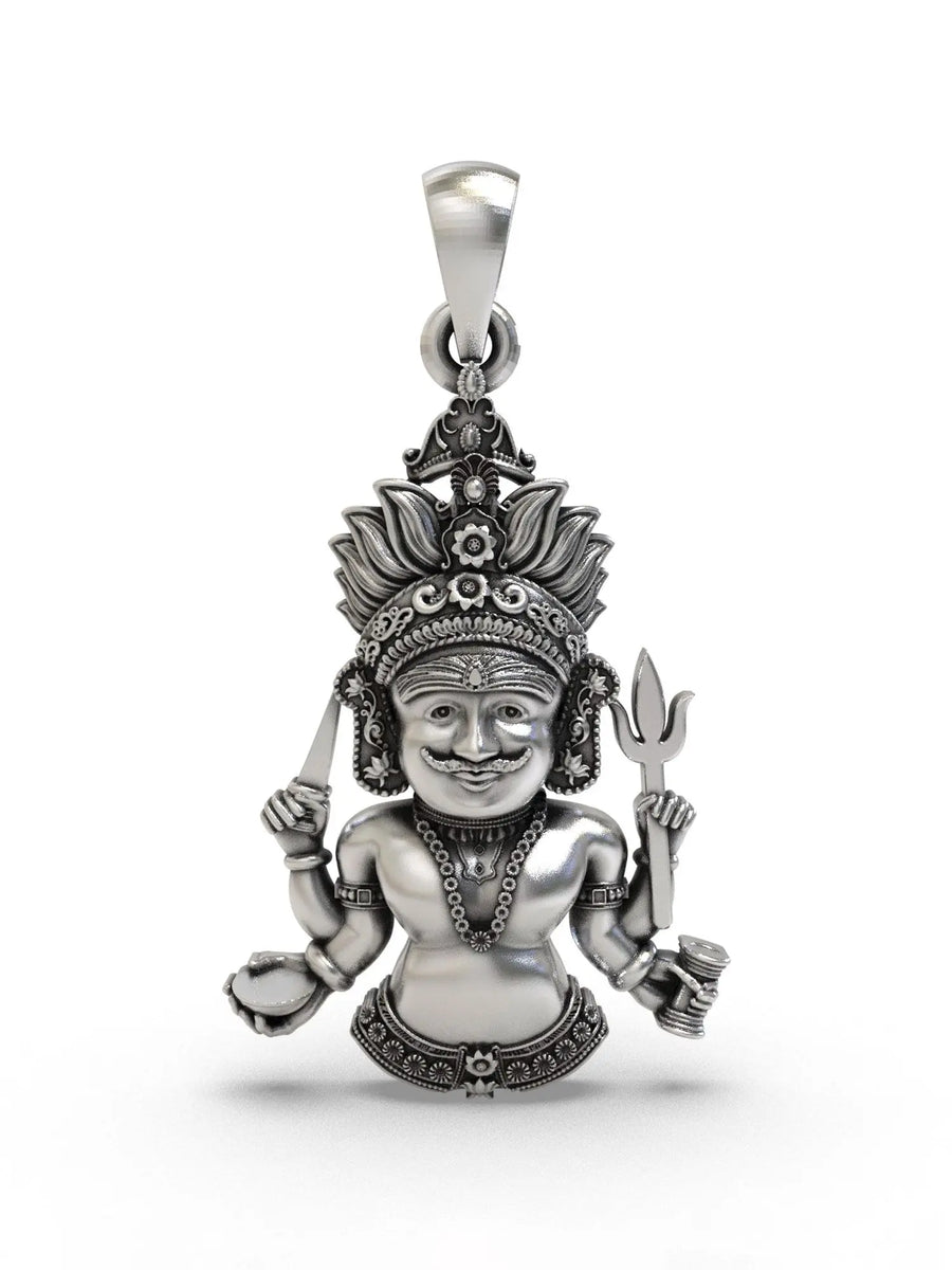 Nakoda Bhairav Sterling Silver Pendant