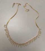 Pearl Drop Brass Kamarbandh Waist Chain with Stone Studding