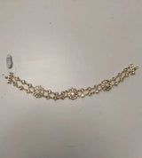 Polki and Pearl Dual Strand Brass Maang Tikka