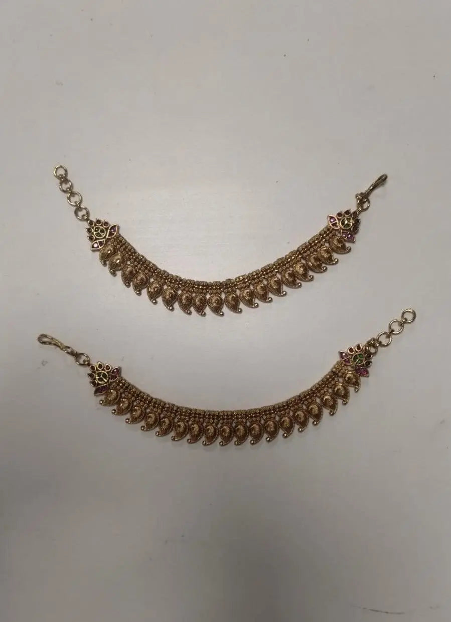 Traditional South Indian Brass Ear Chain