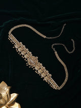 Goddess Lakshmi Temple Brass Bridal Waist Chain Adjustable