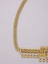 Goddess Lakshmi Temple Brass Bridal Waist Chain Adjustable