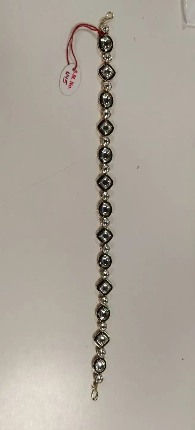Geometric Kundan Brass Mathapatti Head Jewellery