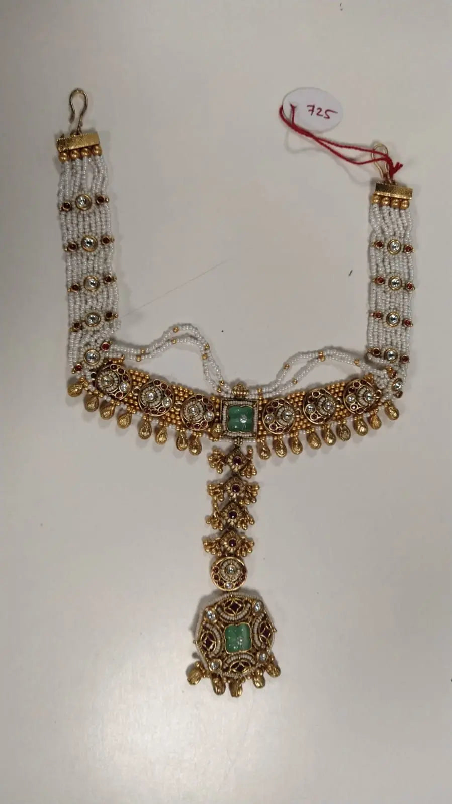 Bridal Kundan Damini Necklace in Brass