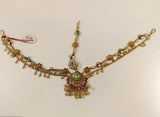 Bridal Kundan Mathapatti with Maang Tikka in Brass