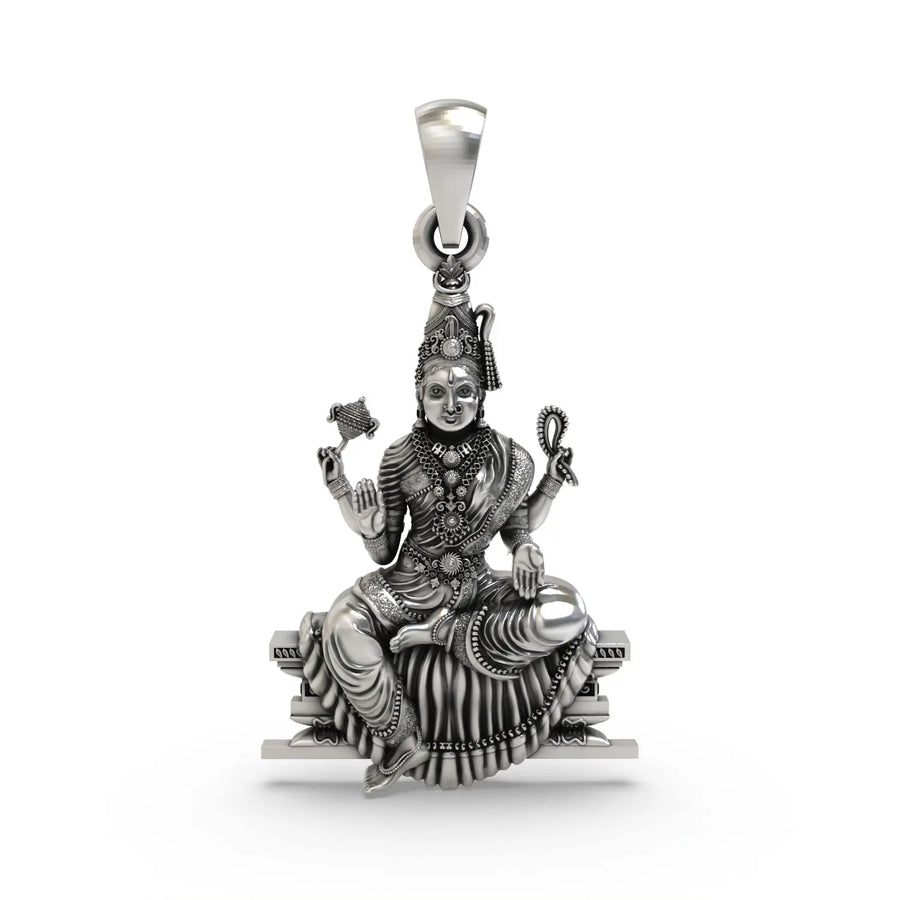Goddess Bhuvaneshvari Sterling Silver Pendant
