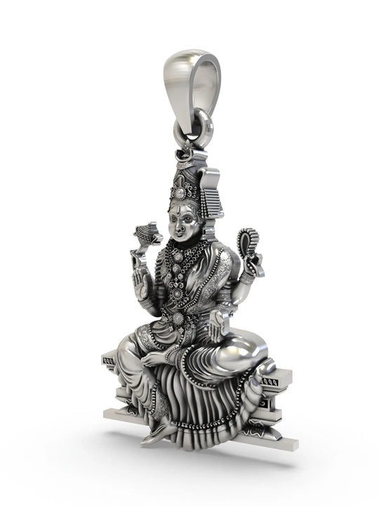 Goddess Bhuvaneshvari Sterling Silver Pendant