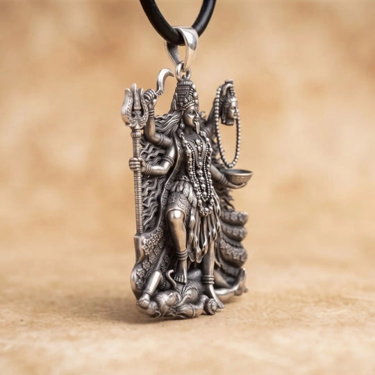 Goddess Mahakali Sterling Silver Pendant