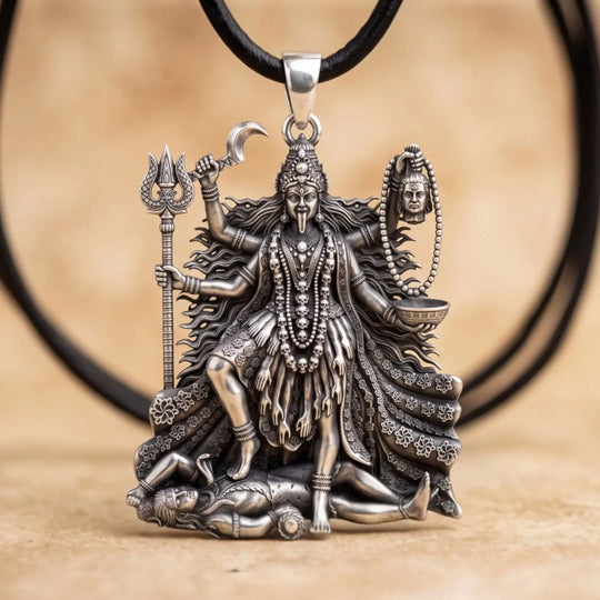 Goddess Mahakali Sterling Silver Pendant