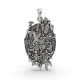 Dashavatara Lord Vishnu Sterling Silver Pendant