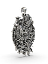 Dashavatara Lord Vishnu Sterling Silver Pendant