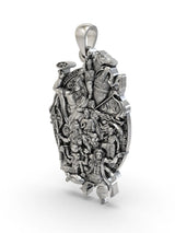 Dashavatara Lord Vishnu Sterling Silver Pendant