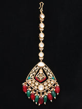 Kundan Bridal Jewellery Set in Brass with Maang Tikka