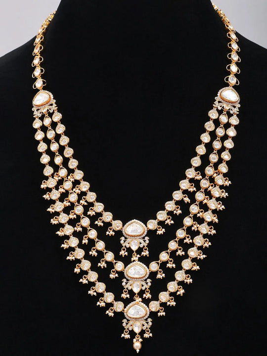 Polki Studded Bridal Choker and Layered Necklace Set