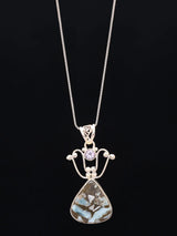 Agate and Amethyst Sterling Silver Pendant