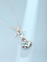 Agate and Amethyst Sterling Silver Pendant