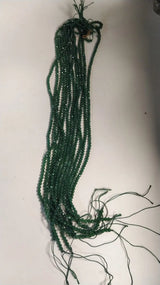 Emerald Green and Red Crystal Beaded Necklace