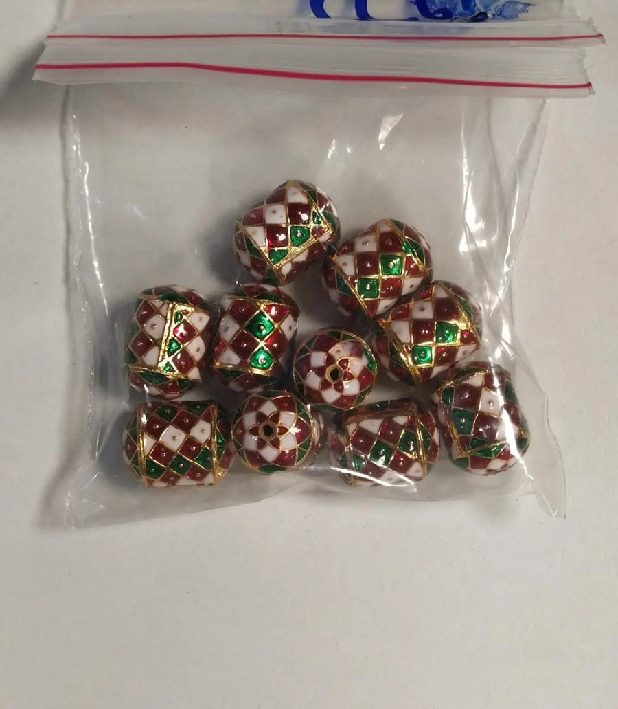 Meenakari Enamel Beads