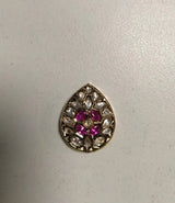 Teardrop Kundan Brass Necklace