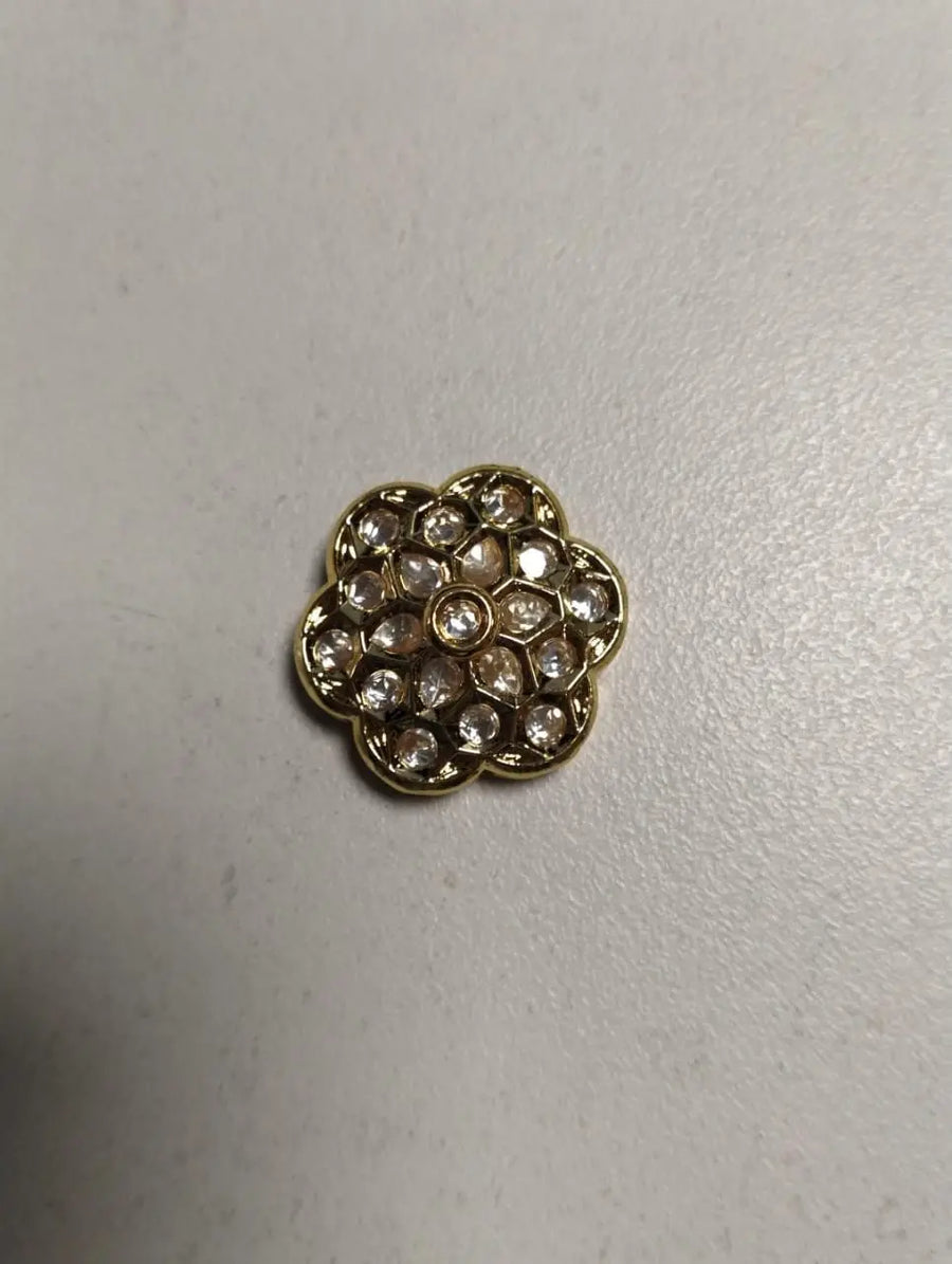 Floral Kundan Brass Necklace