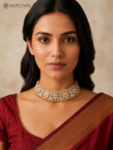 Kundan Bridal Necklace Set with Earrings and Maang Tikka