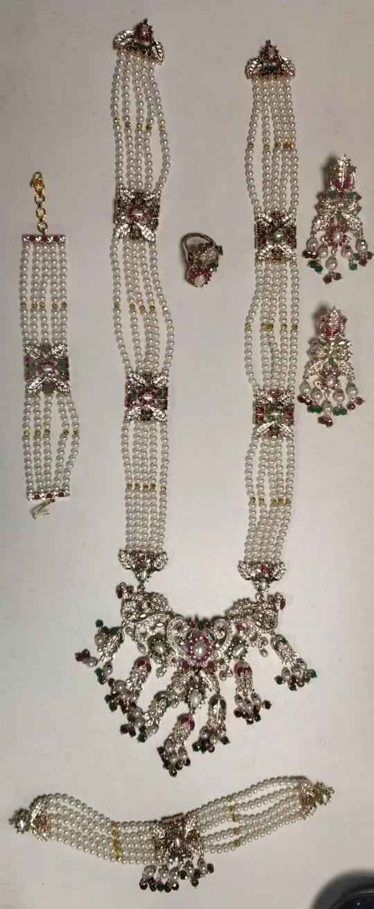 Kundan Stone Studded Multi Strand Raani Haar Necklace Set