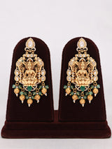 Goddess Lakshmi Temple Brass Necklace Set