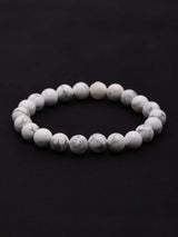 Howlite Gemstone Bead Stretch Bracelet