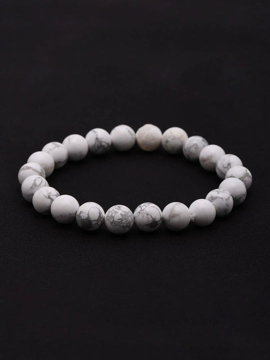 Howlite Gemstone Bead Stretch Bracelet
