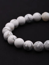 Howlite Gemstone Bead Stretch Bracelet