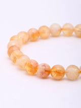 Natural Citrine Gemstone Bead Stretch Bracelet