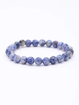 Sodalite Gemstone Bead Stretch Bracelet for Mental Clarity