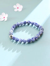 Sodalite Gemstone Bead Stretch Bracelet for Mental Clarity